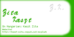 zita kaszt business card